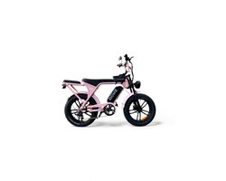 Dowe V9 Elektrische Fatbike roze | 250W | 25 Km/h | NFC | 17,5Ah Accu | Zonder gashendel | 100% legaal | roze fatbike 2026 | Rijklaar | Range 60-100 km