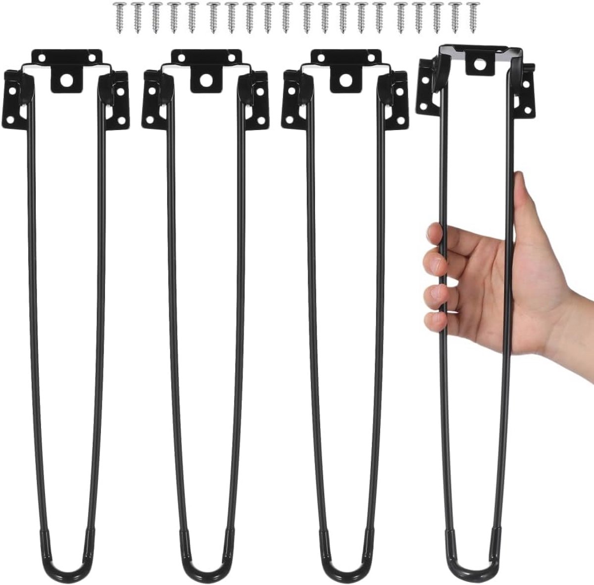 Inklapbare metalen tafelpoten - Set van 4 voor stevige steun