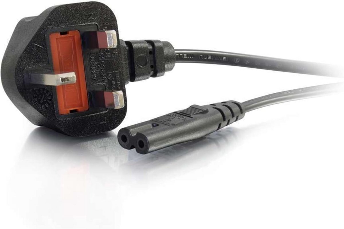 3M Voedingskabel BS1363 naar IEC 60320C7 - Zwart