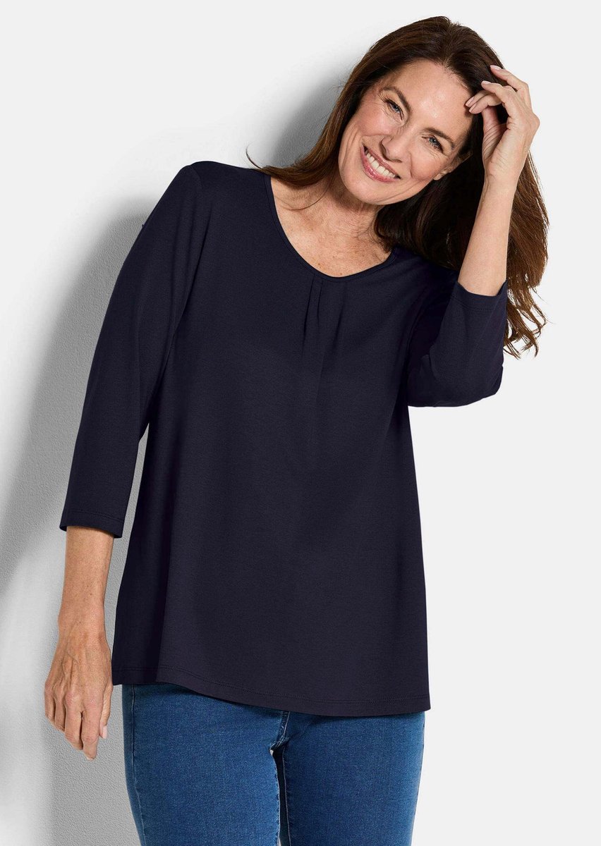Goldner Blouse Viscose top met halflange mouwen