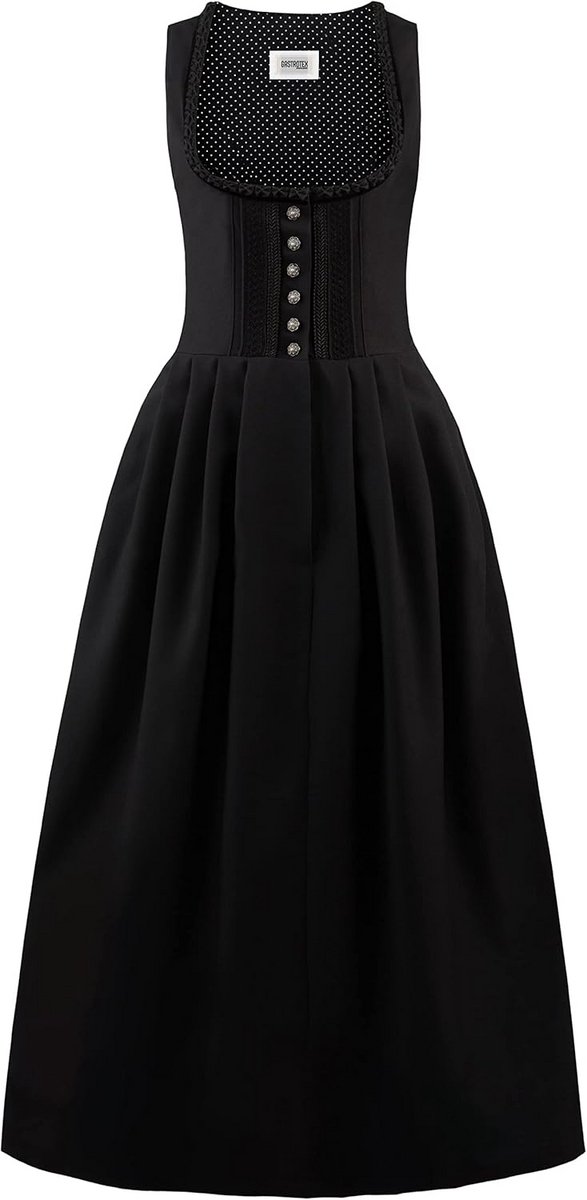 Maxi Dirndl Zwart voor Dames - Traditionele Klederdracht