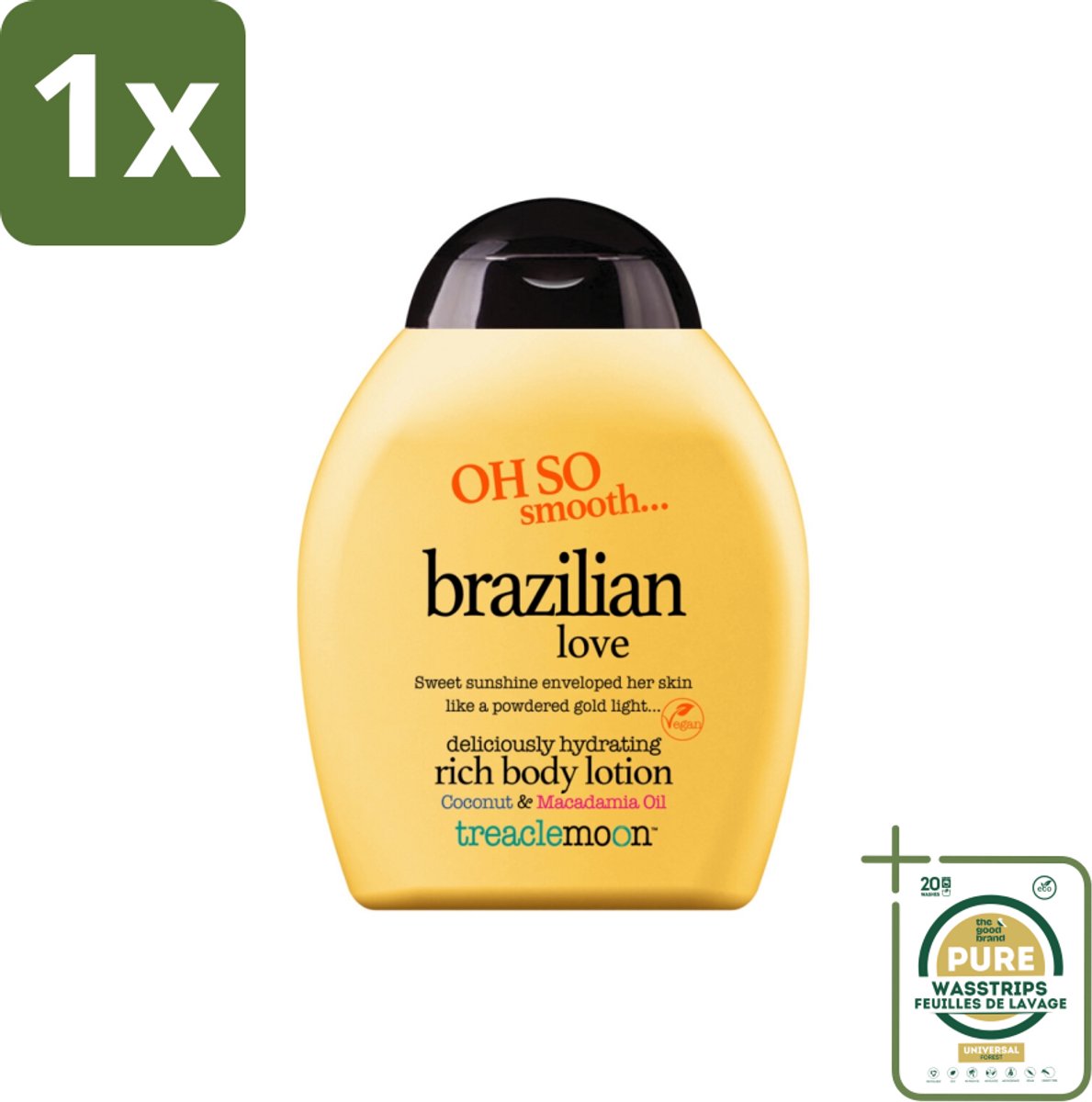 1 x Treaclemoon – Bodylotion – Brazilian Love – 250 ml- Bodylotion - Hydraterende Lotion - Zachte Huid - Tropische Geur - Braziliaanse Geur