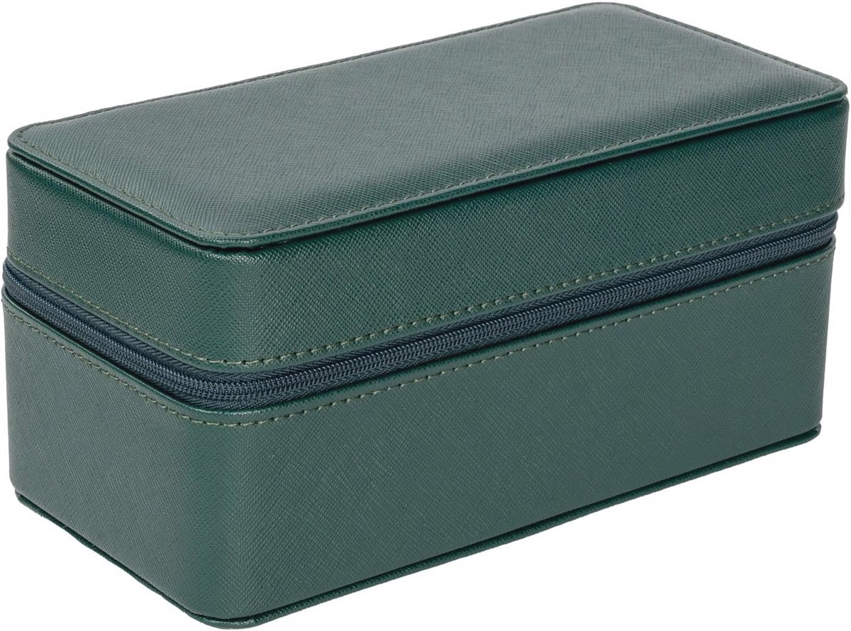 molshine Portable Watch Sunglasses Case Glasses Jewelry Holder Storage Box for Women Men Girls (Jade Green)