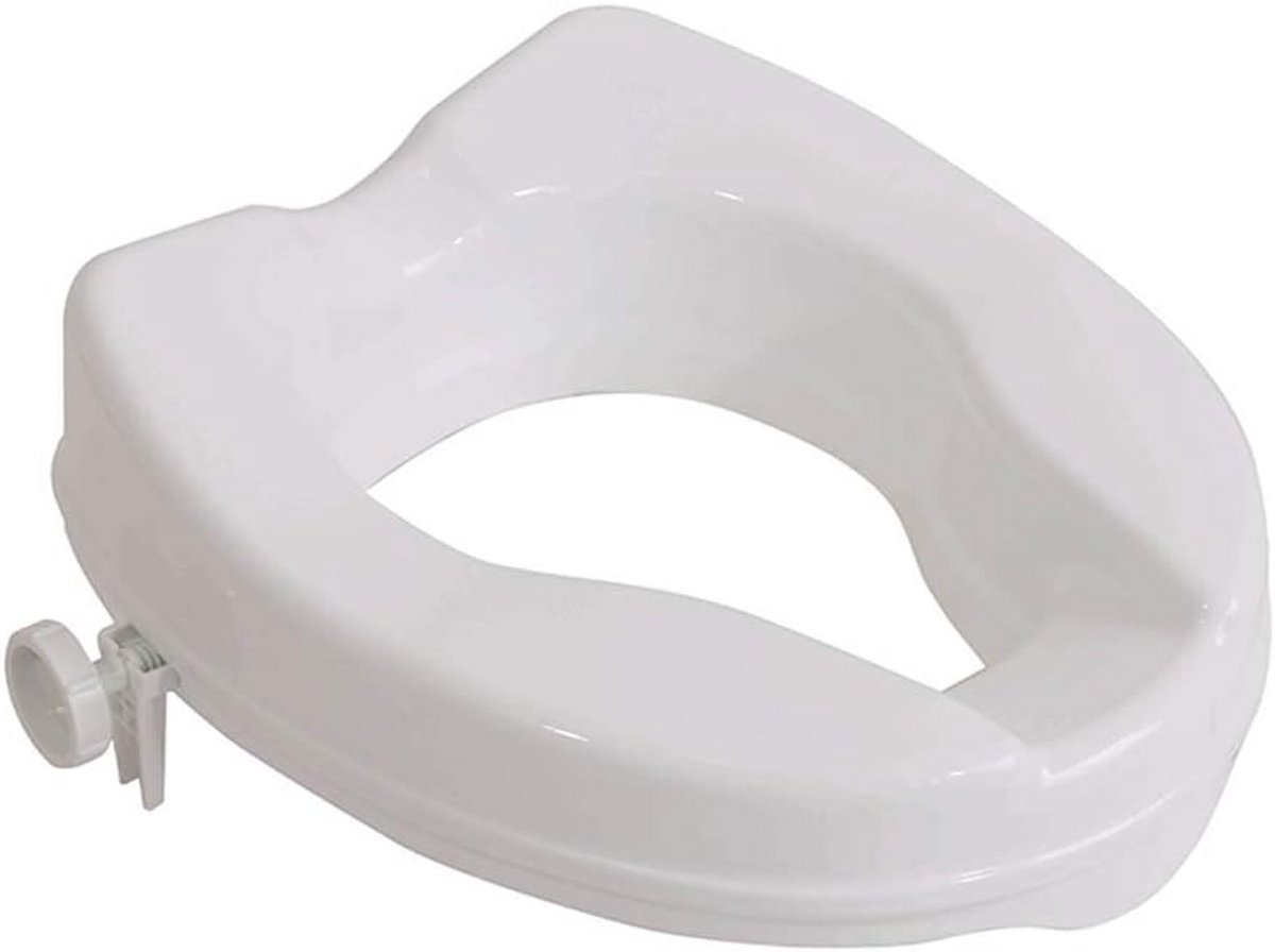 Verhoogde Toiletbril - Comfortabele 50mm (2 inch) Toiletverhoger Wit met Eenvoudige Bevestiging