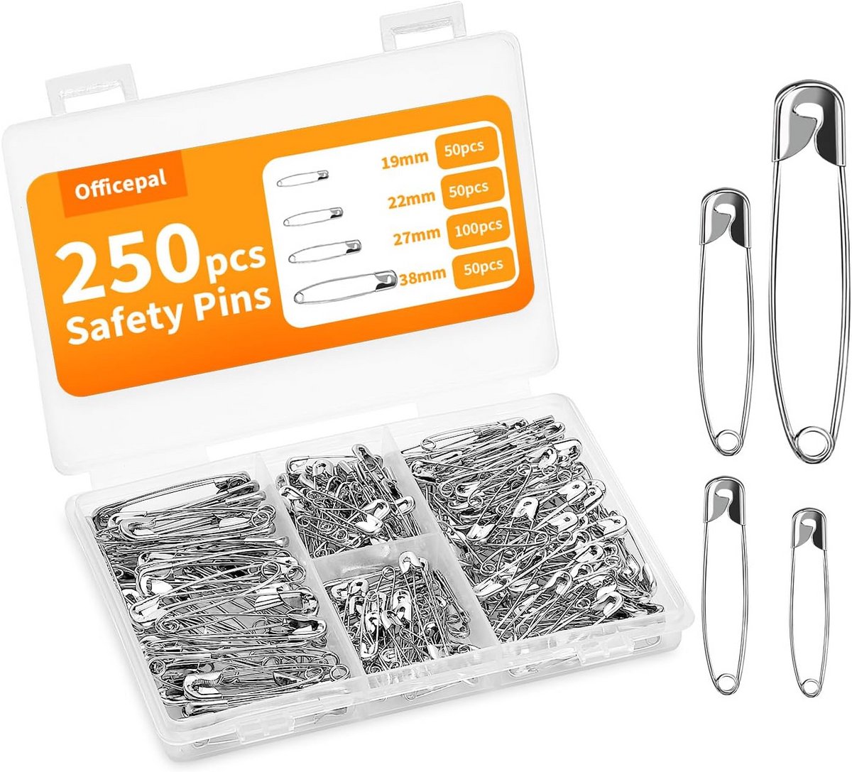 Veiligheidsspelden Set van 4 - Duurzaam en Roestbestendig - Perfect voor Creatief Handwerk en Babykleding
