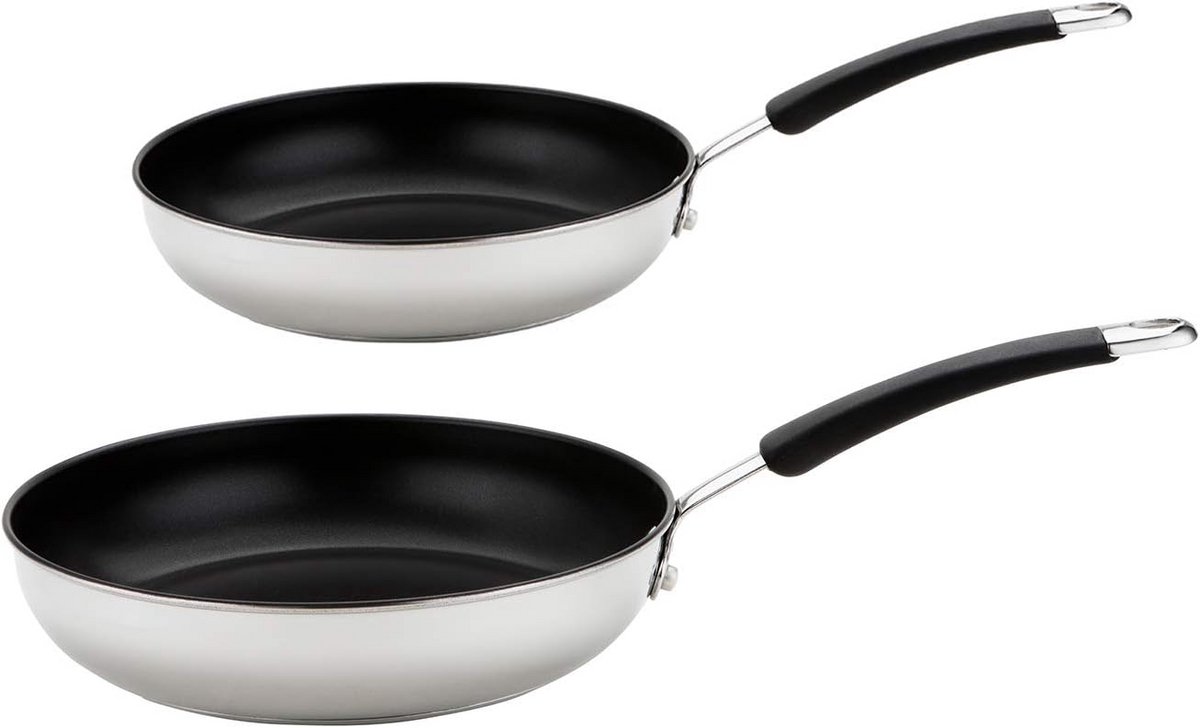 Inductie Koekenpan Set - 20/28 cm - RVS - Anti-Stick - 10 Jaar Garantie