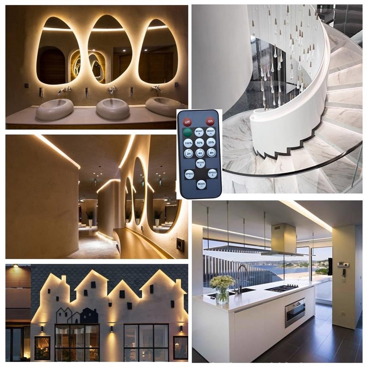 Draadloze LED Dimmer met Timer en 14 Toetsen voor DC12-24V LED Strips