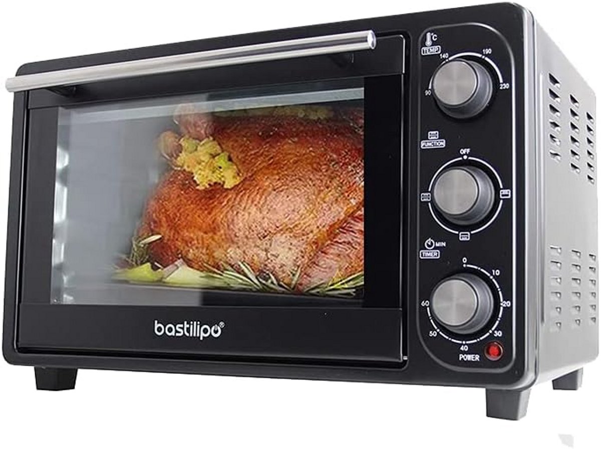 Compacte Tafeloven 23 Liter (1500W) met Timer - Zwart