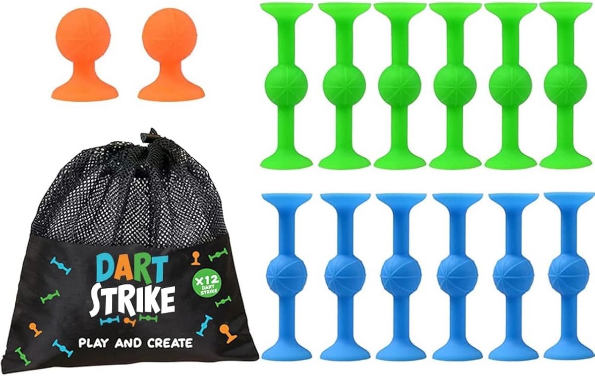 Set van 12 Zuignap Pijltjes (Suction Darts) - Speelgoed voor Binnen en Buiten