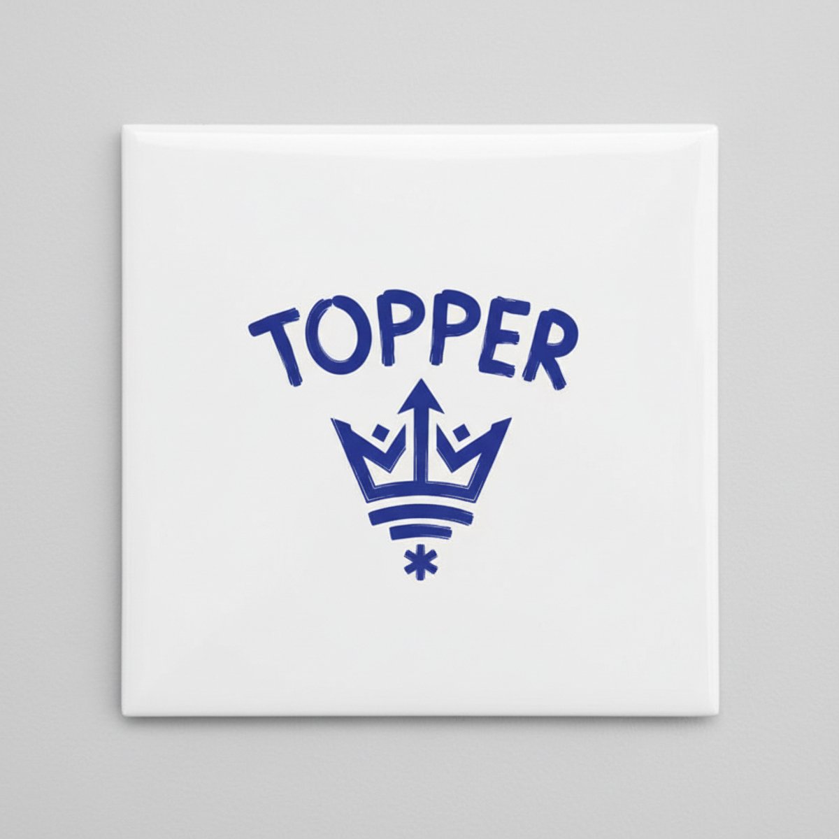 Topper Kroon Keramische Tegel – Nederlandse Compliment Tekst Minimalistische Wanddecoratie