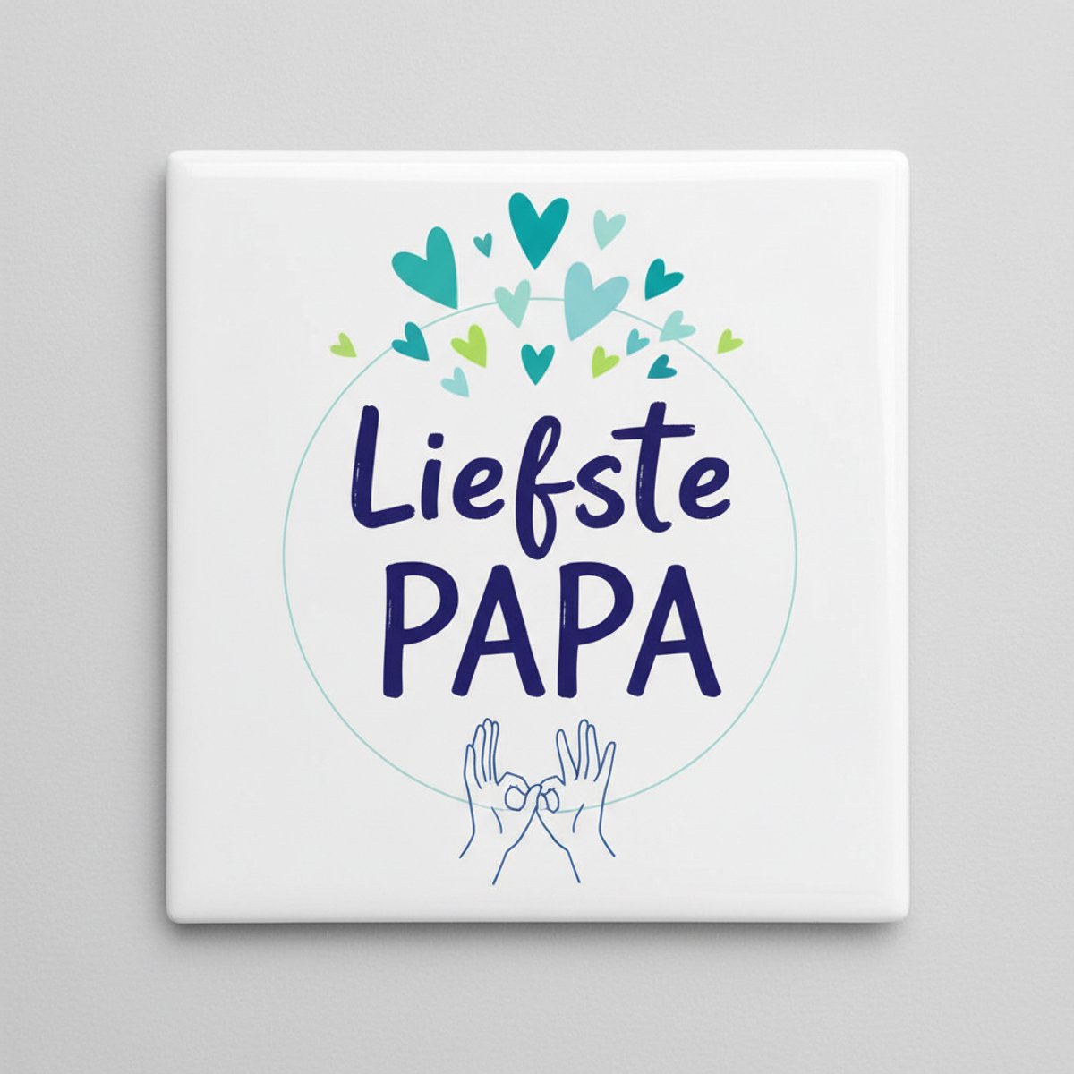 Liefdevolle Quote Keramische Tegel “Liefste Papa” – Hartverwarmend Vaderdag Cadeau, Famili