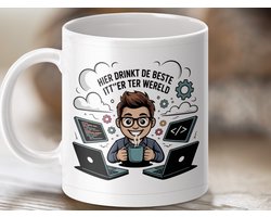 Mok Beste IT'er Ter Wereld, Codeerder Mug, Programmeur Beker, Grappige IT Koffiemok, Cadeau Voor Programmeurs, Coding Koffie, IT Expert Mok