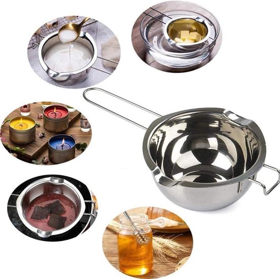 2 Pack Dubbele Boiler Pot Set RVS Smeltpot Met Siliconen