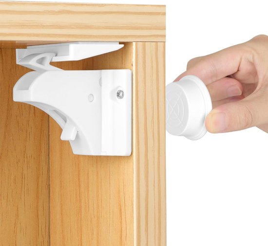 2 stuks koelkastslot zonder boren met code, kinderbeveiliging koelkast, geschikt voor koelkasten, wasmachines, kasten, kledingkasten, toiletten, wijnkoelers, ramen (wit