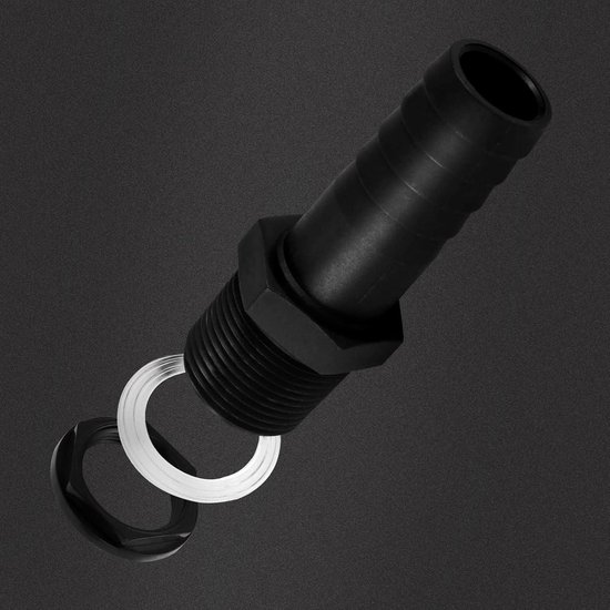 Cosensi - Regenton aansluitset 2 stuks 2,54 cm - Regentonconnector met tuit en afdichting - Voor watertanks en reservoirs — afbeelding 4