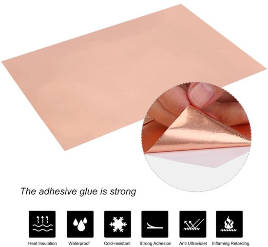 Zelfklevende Koperfolie Tape Enkelzijdig Geleidend - Voor Emi Afscherming Papiercircuits Slakkenafweermiddel Ambachten Elektrische Reparaties