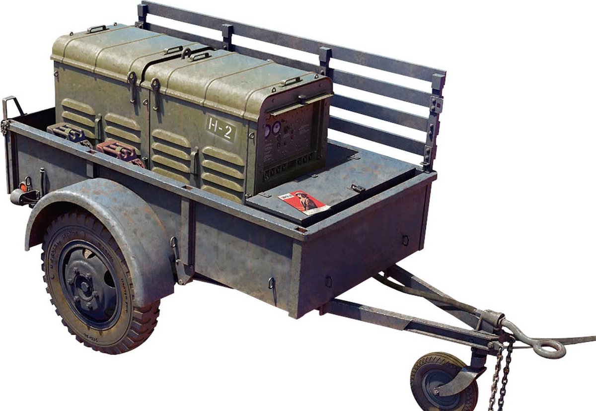 Modelbouwset Aanhanger K-52 met PE-95 Voedingseenheid Schaal 1:35