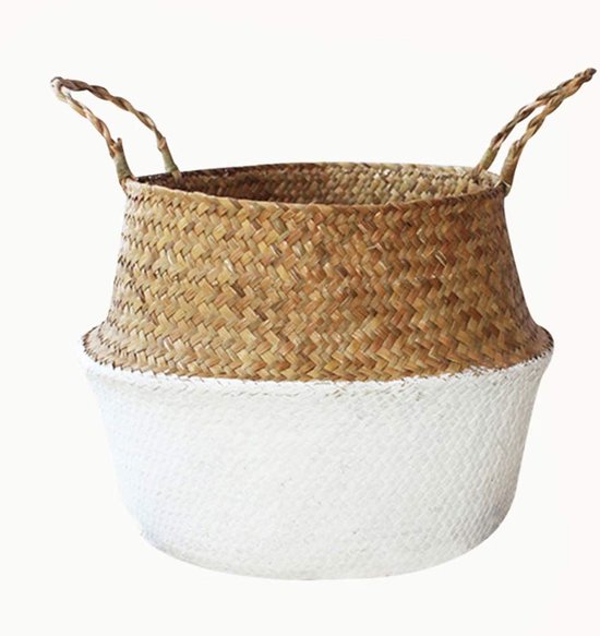 Decorasian Mand gevlochten rond van zeegras