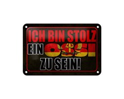 Blechschild Spruch 18x12cm ich bin stolz ein Ossi zu sein