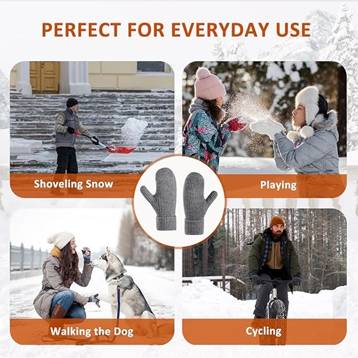 Wollen Winterhandschoenen Voor Dames En Heren Elastische En Extra Warme Wanten Met Vachtvoering Voor Sneeuw En Koud Weer Ideaal Cadeau — cadeau in Mode & Accessoires - foto 5
