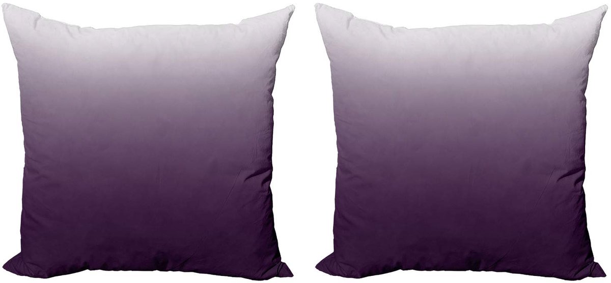 ABAKUHAUS Ombre kussenhoes – 60x60 cm – dubbelzijdige bedrukking – Aubergine
