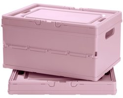 Unyqoos® Stapelbare opvouwbare opbergdozen met deksel en handvat voor veelzijdig gebruik