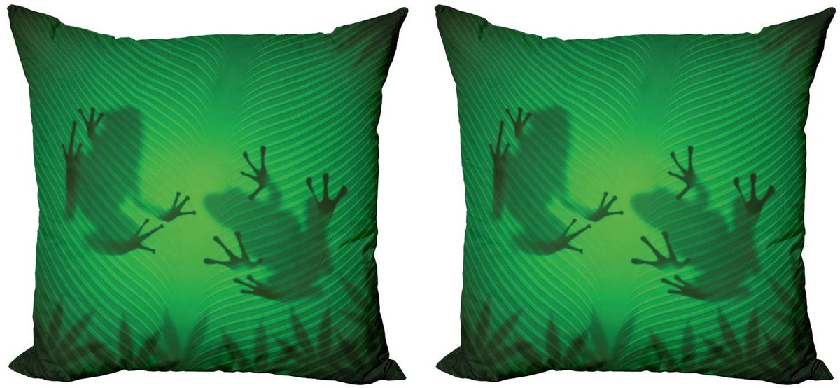 ABAKUHAUS Dier Kussenhoes Set – Tropisch Banana – 60x60 cm – Groen