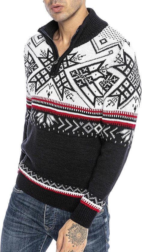 Pull Norvégien Pour Homme Redbridge - Col Roulé - Mélange Qualité, Respirant - Coupe Classique