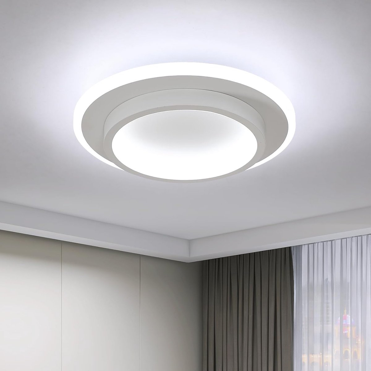 Haobosic Gang - Plafondlamp - Circulair Wit - 21W - Uniforme Verlichting