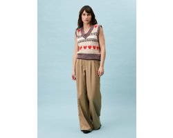 FRNCH Apollon pantalon wide-leg beige