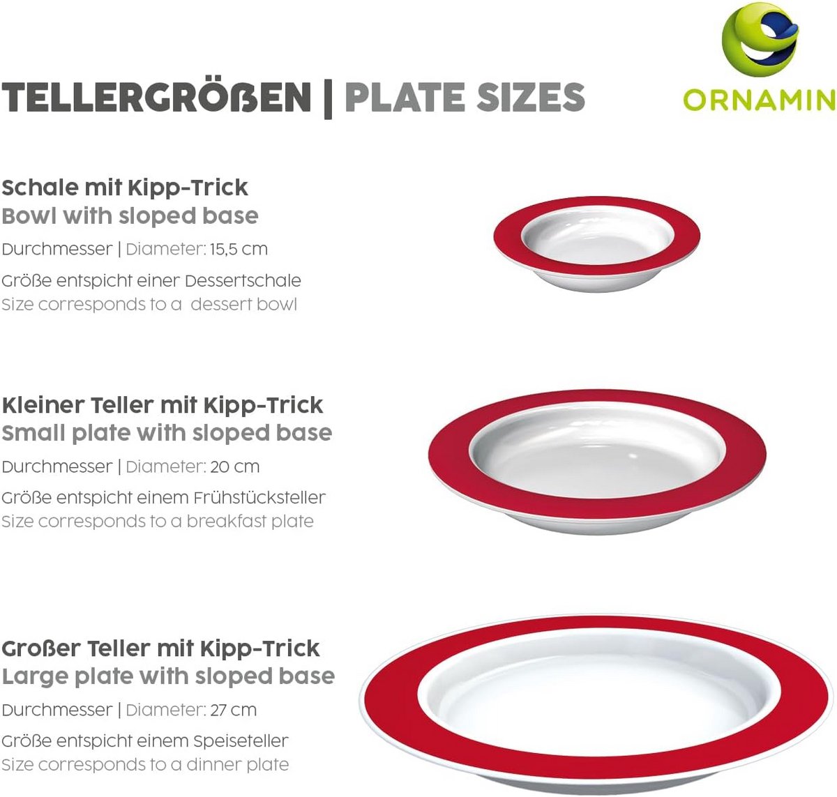 Anti-Slip Eethulp Bord met Schuine Bodem voor Senioren en Mensen met Beperkte Handfunctie