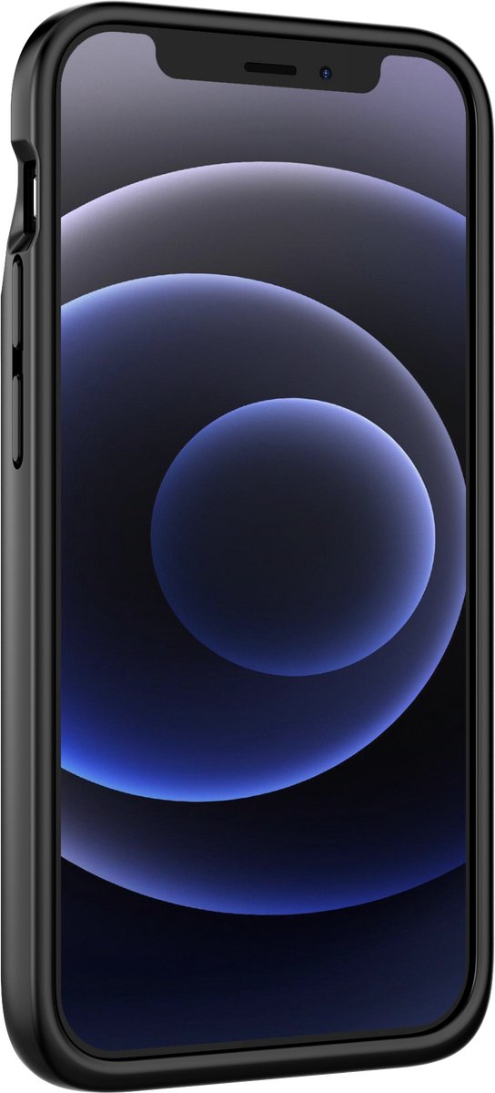Geschikt voor Apple iPhone 12 mini en 13 mini - Distinction Smart Battery Case - Oplaadbaar Hoesje - Powerbank Telefoonhoesje - Accuhoesje - Zwart - 6800 mAh