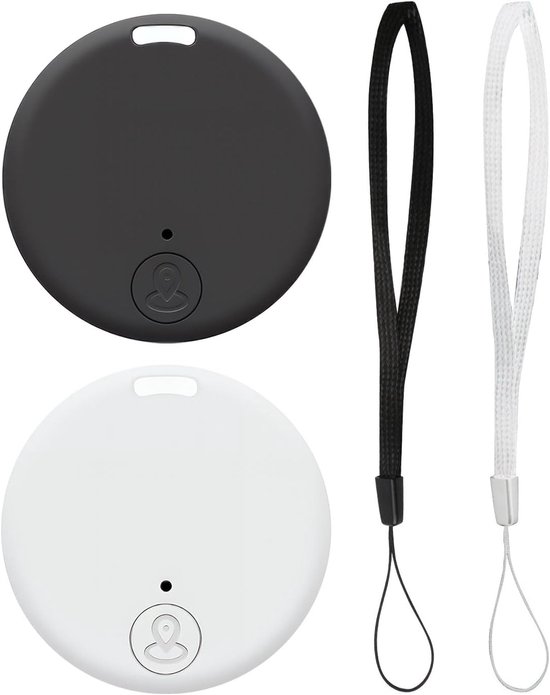 GPS Tracker 2-delig - Universele Smart Tag voor iOS/Android - Sleutelhanger met Alarm - Voor Bagage, Huisdieren, Kinderen