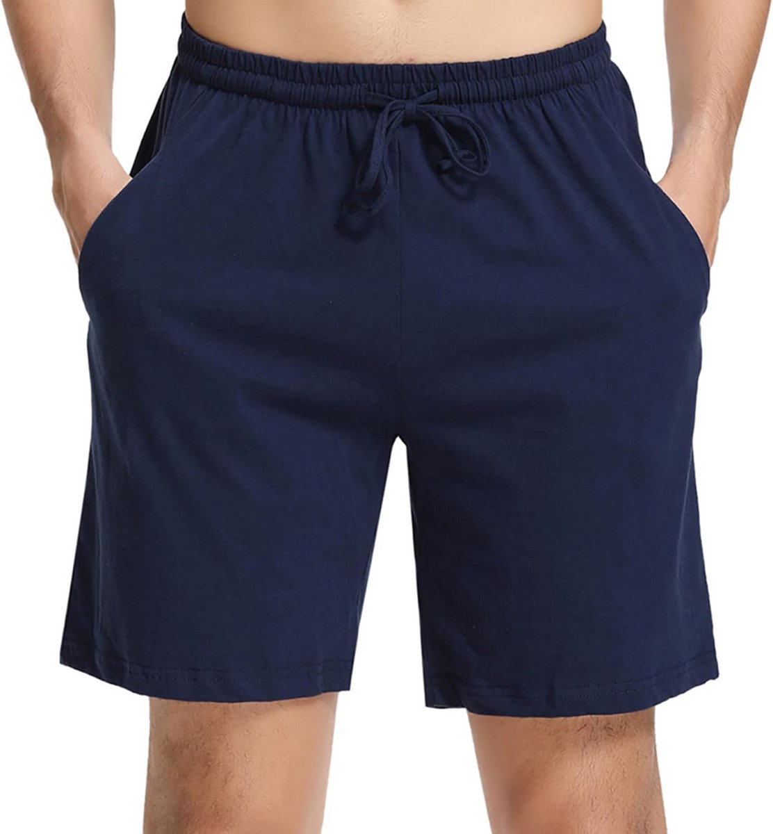 Heren Pyjamabroek Katoen Kort - Zomer Slaapshort Loungewear met Zakken