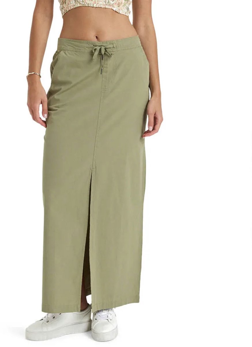 Roxy Iconic Land Midi Rok XS Vrouw Groen