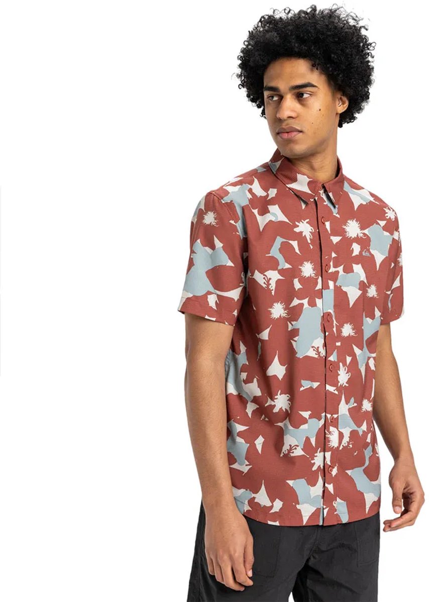 Quiksilver Overhemd Met Korte Mouwen XS Man Henna Handtman
