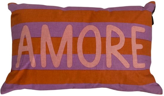Mica - kussen - Rayé - Oranje - Amore - 55x35 cm