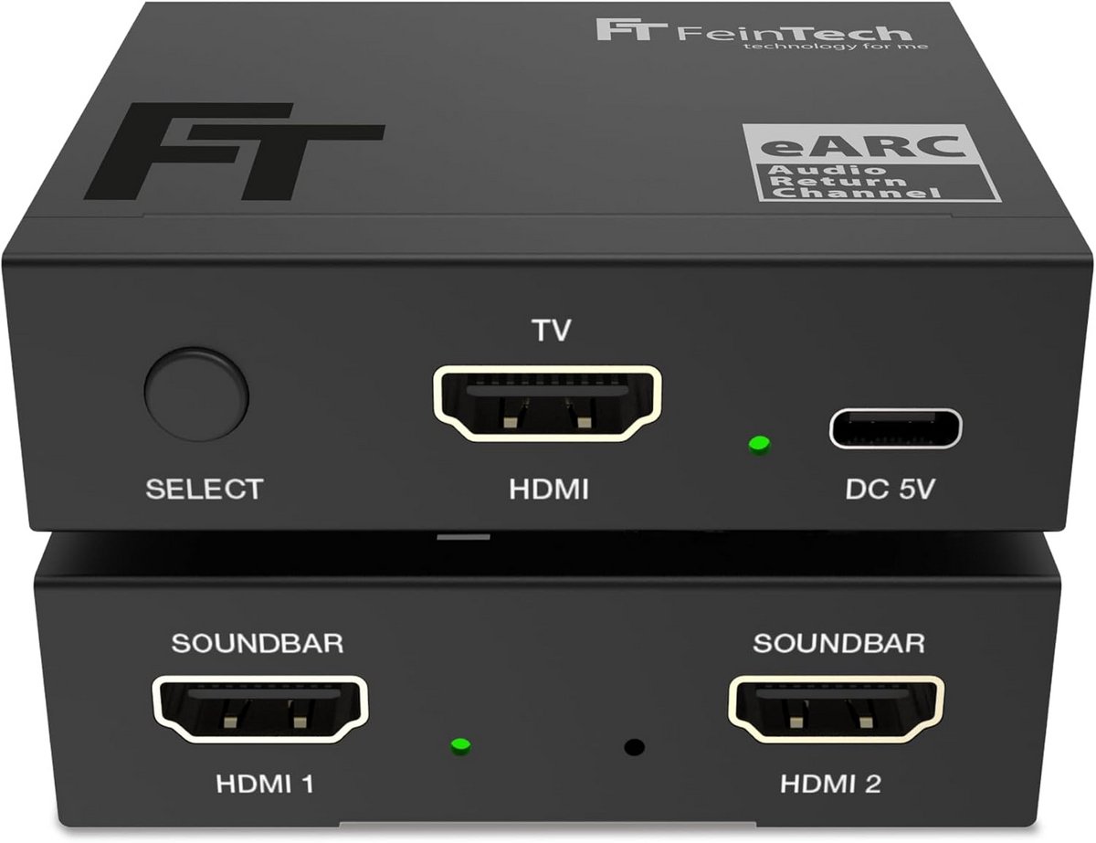 HDMI eARC Switch voor TV en 2 Soundbars - Automatisch schakelen tussen geluidsapparaten