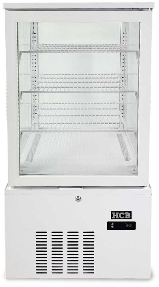 HCB® - Professionele Horeca Gebaksvitrine - 130 liter - wit - 230V - Koelvitrine - 55x51.5x110 cm (DxBxH) - 59 kg - 6508