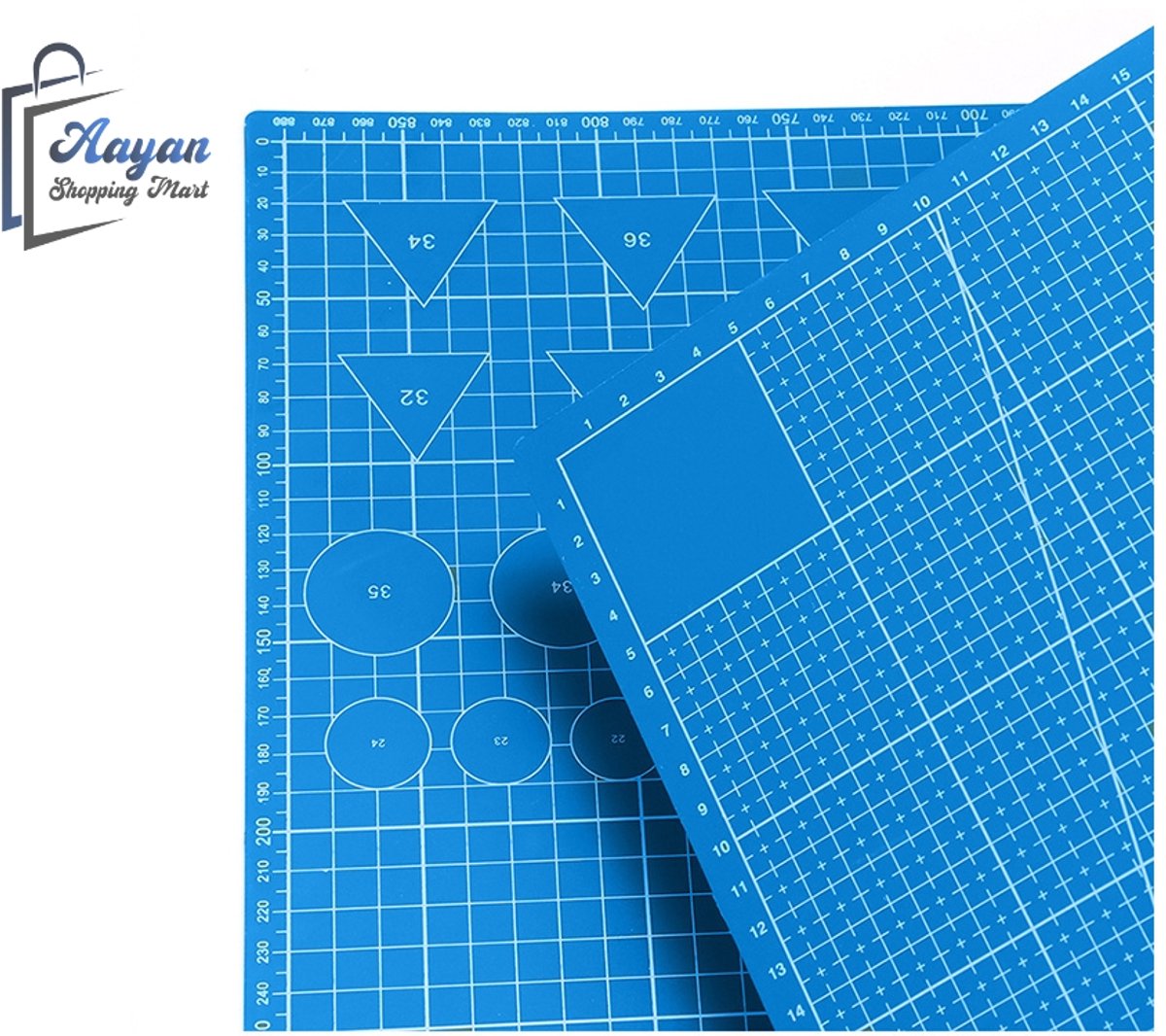 Zelfherstellende Snijmat A1 – Dubbelzijdig – 60 × 90 cm – Dubbelzijdige Modellering Snijondergrond – Professionele Cutting Mat – Werkmat – Knutselmat – blauw – 42886