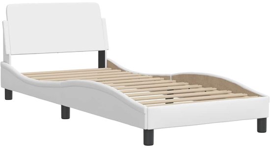vidaXL - Bedframe - "Viana" - zonder - matras - kunstleer - wit - 80x200 - cm