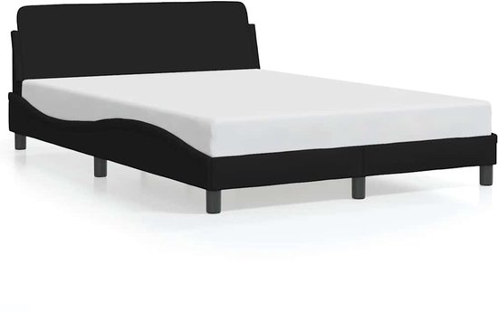 vidaXL - Bedframe - "Dover" - stof - zwart - 140x200 - cm