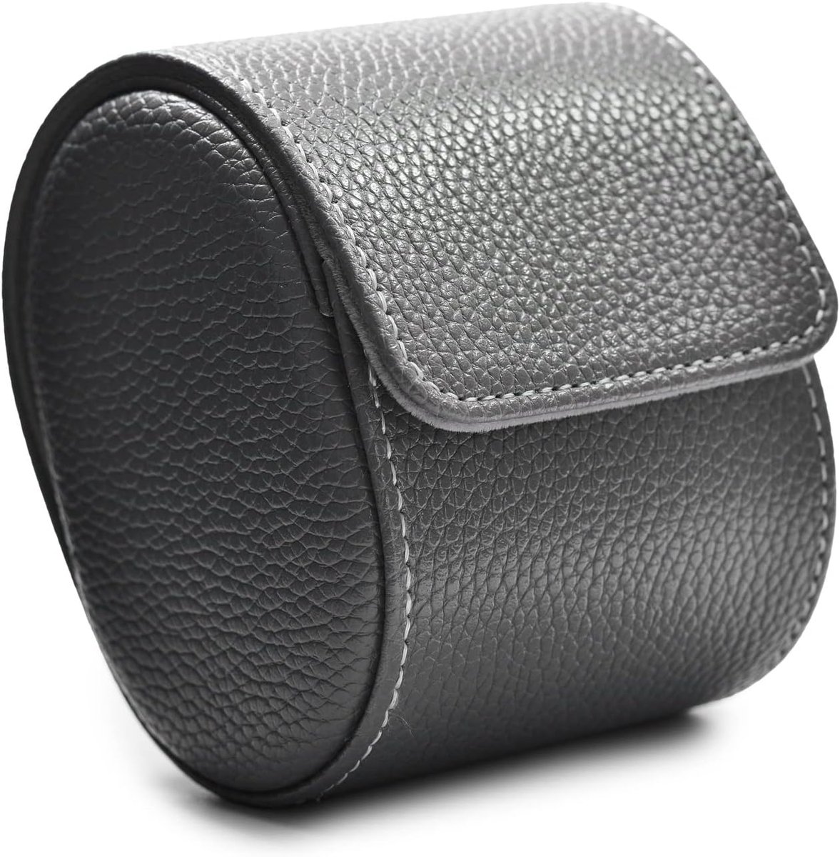 Luxury PU Leather Watch Box - Storage Box - Travel Single Watch Case - Perfect Gift Box for Christmas - Anniversary - Birthday - Grey - Black - Modern