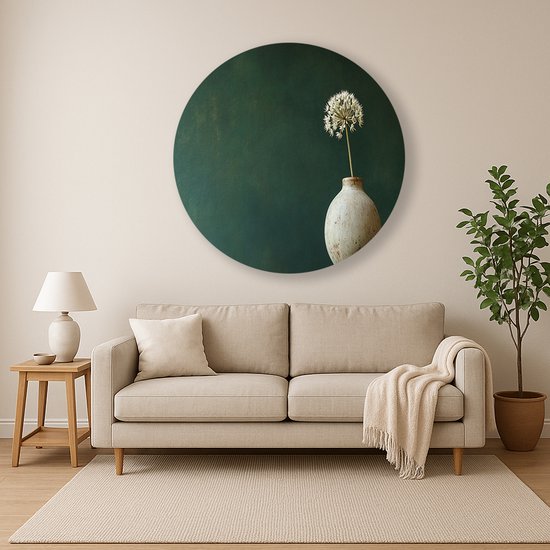 Bloemscherm – modern – design – Dibond muurcirkel – 60x60 cm
