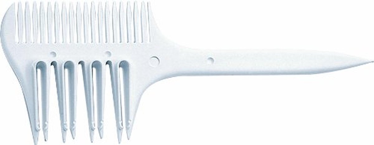 Haarkam met Sjabloon - 9 cm - Wit