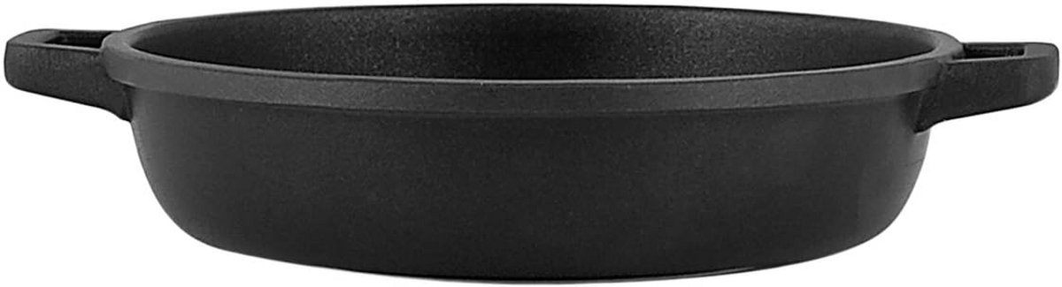Ronde Braadpan met Antiaanbaklaag - 22 cm - Zwart