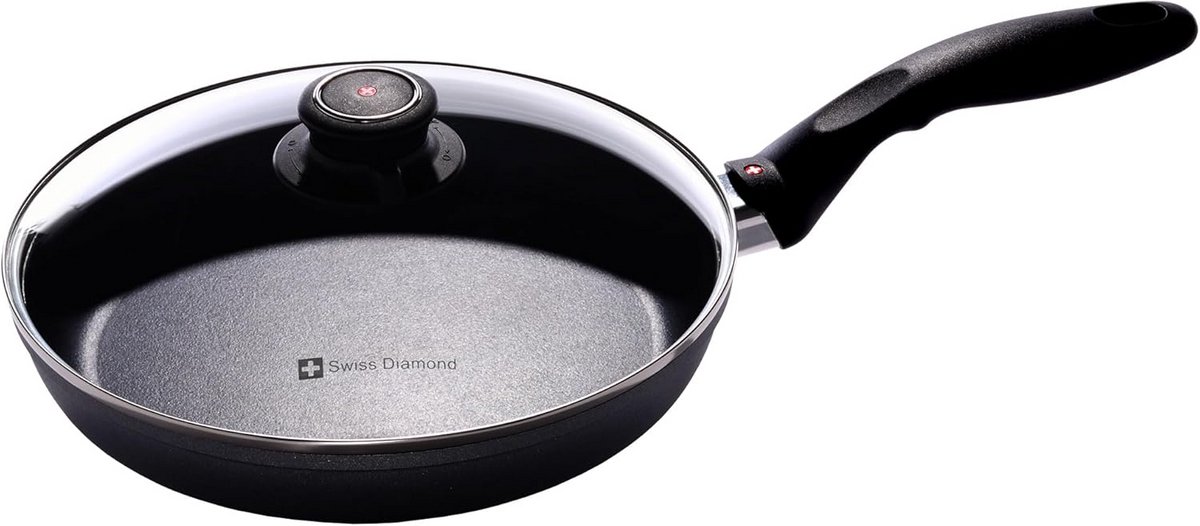 Veelzijdige 24 cm Koekenpan met Deksel - Lichte en Duurzame Antiaanbaklaag