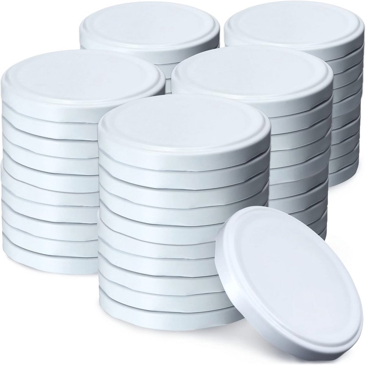 Metalen Schroefdeksel voor Inmaakpotten - 82 mm Diameter, 50 Stuks