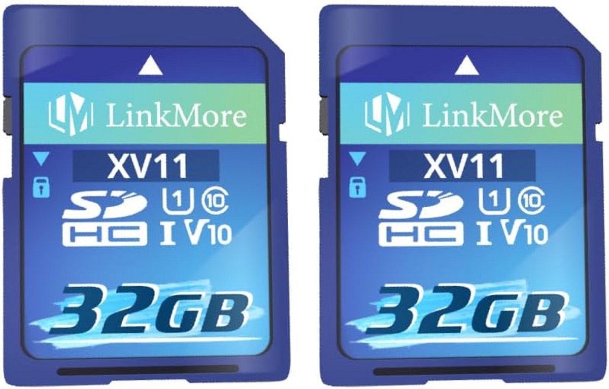 SDHC-kaart 32 GB (2 stuks) - UHS-I, V10, Klasse 10 - Geschikt voor camera's en pc's