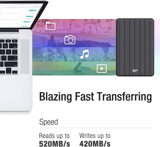 Externe SSD 1TB USB 3.1 Gen 2 - Draagbare en Schokbestendige Opslagoplossing van Merkloos — afbeelding 4